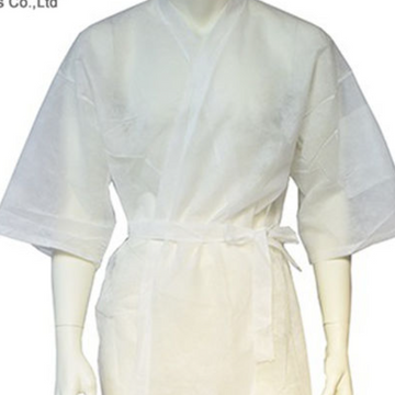 Disposable White Kimono Robe – Non-Woven (1 Pc) | Lightweight & Hygienic Protection